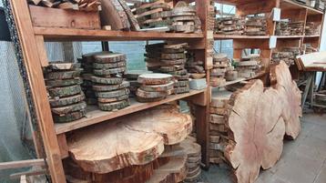 Boomschijf epoxy bruiloft landelijk eettafel eiken acacia beschikbaar voor biedingen