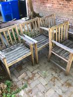 Hardhouten tuinstoelen, Tuin en Terras, Tuinstoelen, Ophalen, Gebruikt, Hout