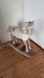 Vintage hobbelpaard massief hout, Ophalen