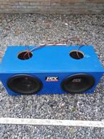 2x MTX Woofers, bekisting en versterker, Ophalen of Verzenden, Zo goed als nieuw