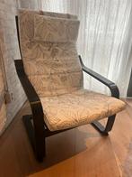 Fauteuil met bladmotief (IKEA), Huis en Inrichting, Ophalen, Gebruikt, 75 tot 100 cm, 50 tot 75 cm