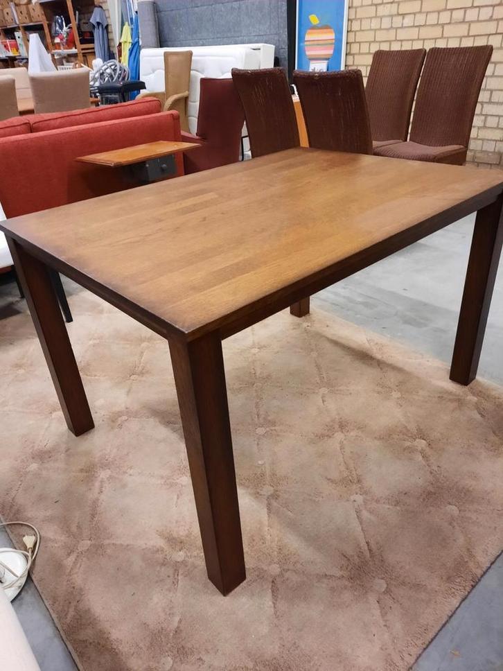 Donker eiken eettafel 90x125 cm, Antiek en Kunst, Antiek | Meubels | Tafels, Ophalen