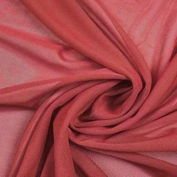 Mesh tule stof bordeaux rood beschikbaar voor biedingen