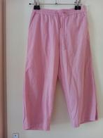 Mooie soepele deels linnen 3/4 roze broek, Ophalen of Verzenden, Nieuw, Maat 42/44 (L), Roze
