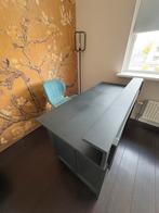 Ruim bureau grijs/zwart – 150x70 cm, Huis en Inrichting, Ophalen, Zo goed als nieuw, Bureau