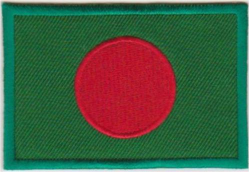 Bangladesh vlag stoffen opstrijk patch embleem, Diversen, Vlaggen en Wimpels, Nieuw, Verzenden