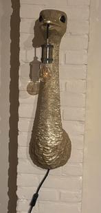 Gouden Struisvogel Lamp, Huis en Inrichting, Lampen | Wandlampen, Ophalen, Zo goed als nieuw, Overige materialen