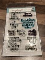 Scrapdelight stempelset verjaardag, Hobby en Vrije tijd, Stempelen, Ophalen of Verzenden, Zo goed als nieuw, Clearstamp