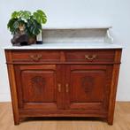 Vintage antiek dressoir commode ladekast met marmer blad 121, Huis en Inrichting, Valkenswaard, Gebruikt, 200 cm of meer, Info@flashbackfurniture.nl