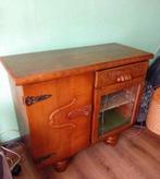 Vintage jaren '50 kastje met glas-in-lood, Ophalen, Gebruikt, 50 tot 100 cm, Glas