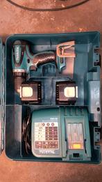 Zgan Makita schroef boor machine + koffer lader en 2 accu's, Doe-het-zelf en Verbouw, Gereedschap | Boormachines, Ophalen of Verzenden