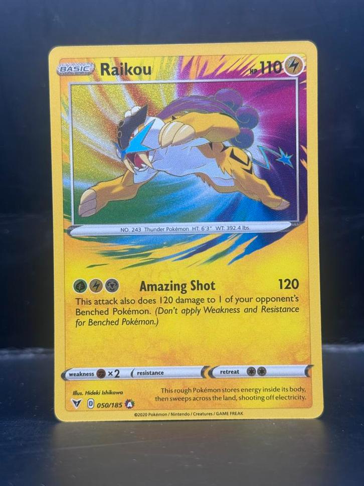Pokemon Vivid Voltage - Raikou 050/185, Hobby en Vrije tijd, Verzamelkaartspellen | Pokémon, Zo goed als nieuw, Ophalen of Verzenden