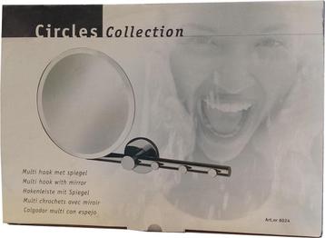 Geesa Circles Collection spiegel met haakjes beschikbaar voor biedingen