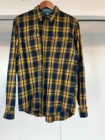 ###TE KOOP: als nieuw flanellen overhemd maat medium, ###, Kleding | Heren, Ophalen of Verzenden, Zo goed als nieuw, Blauw, Overige halswijdtes