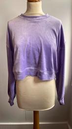 H&M Cropped sweater van ribvelours maat m nieuw, Maat 38/40 (M), H&M, Paars, Nieuw