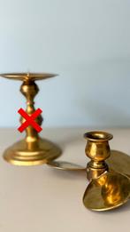 Messing kandelaar vintage proppeler, Ophalen of Verzenden, Koper of Brons