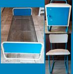 Vintage/retro bed, nachtkastje, stoel, Ophalen, Gebruikt, 90 cm, 190 cm of minder