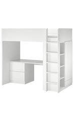 Ikea smastad hoogslaper met bureau en kast, Ophalen, Gebruikt, 180 cm of meer, 85 tot 100 cm