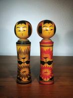 Set van 2 Kokeshi poppen, Antiek en Kunst, Ophalen