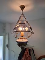 Vintage Hanglamp met Delfts Blauw Motief, Antiek en Kunst, Ophalen