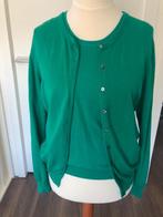 twinset top plus vestje mt 44 REPEAT groen, Repeat, Verzenden, Maat 42/44 (L), Zo goed als nieuw