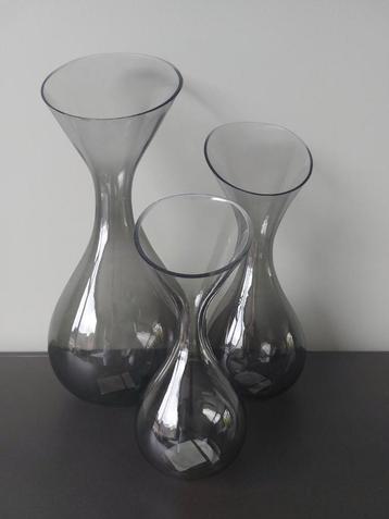 Vazen luxe glasvazen grijs Light & Living 3 stuks Nieuw beschikbaar voor biedingen
