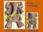 O072 Olifant - Difrax : grijze Elliot, Ophalen, Zo goed als nieuw, Olifant