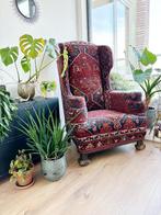 Unieke barok fauteuil met Perzisch tapijt stoffering, Huis en Inrichting, Stoffering | Tapijten en Kleden, Ophalen, Gebruikt, Barok antiek