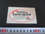 sticker MITSUBISHI  transparant, Verzamelen, Ophalen, Zo goed als nieuw, Bedrijf of Vereniging