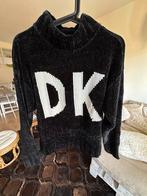 Zwarte DKNY velvet/gehaakte trui, Ophalen of Verzenden, Zo goed als nieuw, DKNY, Maat 36 (S)