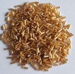 Goudkleur glas buisjes kralen 5 mm, Hobby en Vrije tijd, Kralen en Sieraden maken, Verzenden, Nieuw, Kraal