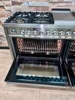 Luxe Boretti 7 pits met Frytop dubbele oven RVS 120 cm, 60 cm of meer, Fornello Esperta, Ophalen of Verzenden, Zo goed als nieuw