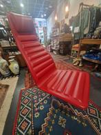 Rode leren design stoel Lotus van Cappelini, Ophalen, Gebruikt, Design, Metaal