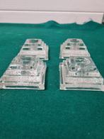 Kandelaars glas vier stuks, Ophalen of Verzenden, 'T Olde Gre-j, Info@toldegrej.nl, Endepoelstraat 20f Didam