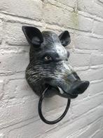 gietijzeren kop van een everzwijn, Antiek en Kunst, Ophalen of Verzenden