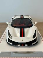 Ferrari 488 Pista Novitec pearl white 1:18 Zeldzaam geen bbr, Nieuw, Overige merken, Ophalen of Verzenden, Auto