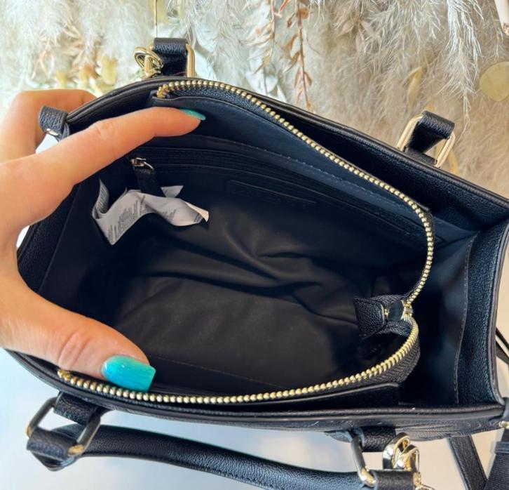 Valentino Handtas Zwart, Sieraden, Tassen en Uiterlijk, Tassen | Damestassen, Zo goed als nieuw, Handtas, Zwart, Ophalen of Verzenden