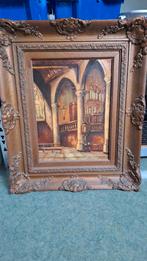 Schilderij van een kerkinterieur, Antiek en Kunst, Kunst | Schilderijen | Klassiek, Ophalen of Verzenden