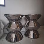 Zilveren bijzettafels of krukjes keramiek nieuw, Overige materialen, Minder dan 55 cm, Rond, Nieuw