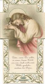 2 Mooie oude devotieprentjes in vorm van kruis, Ophalen of Verzenden, Zo goed als nieuw, Kaart of Prent, Christendom | Katholiek