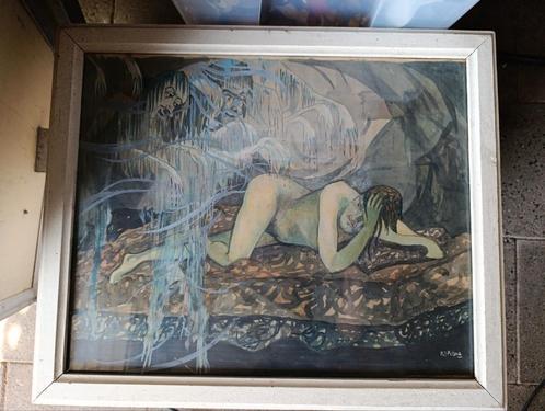 Bijzondere aquarel: Anne Jan Pelsma 1884-1956, Antiek en Kunst, Kunst | Tekeningen en Foto's, Ophalen of Verzenden