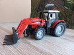 Massey Ferguson 5455 met Voorlader 894 Mestvork Siku, Ophalen of Verzenden, Zo goed als nieuw, Tractor of Landbouw, SIKU