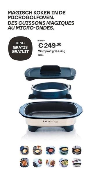 Nieuwe micropro grill+ring+receptenboek+verzending  beschikbaar voor biedingen