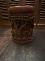 Houten Tabouret / Krukje - Teak?, Ophalen, Gebruikt, Bruin, Eén