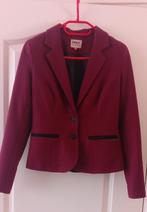 ONLY bordeauxrode / zwarte nette blazer van sweatstof - 36, Only, Ophalen of Verzenden, Zo goed als nieuw, Jasje