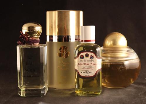Vier grote etalage parfumflessen, Antiek en Kunst, Antiek | Glas en Kristal, Ophalen