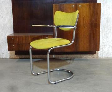 4 Retro vintage stoel eetkamerstoelen 3011 Gisoen de Wit beschikbaar voor biedingen