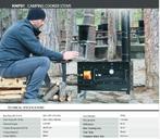 KMP01 Kampeerkachel -  Camping Houtskachel Met Oven - Zwart, Ophalen of Verzenden, Vrijstaand, Hout, Nieuw