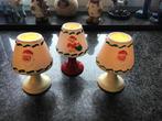 3 Vintage porseleinen Kerstlampjes voor Waxinelichtjes., Diversen, Ophalen of Verzenden, Zo goed als nieuw