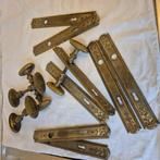 4 sets kasteel klinken, antieke deurklinken grote ovale knop, Antiek en Kunst, Ophalen of Verzenden